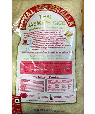 Royal Umbrella Thai HOM Mali Jasmine Rice Whole 2kg - Premium Quality Thai Rice - Buy Online on GoSupps.com