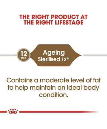 ROYAL CANIN Sterilised Ageing 12+ | Pack of 3 | 3 x 400 g | Complete Food for Cats | Specially designed for Cats - Buy Online on GoSupps.com