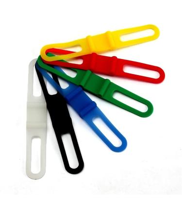 Silicone Bike Mount Straps 5 Pack - Flashlight & Helmet Light Holder, Water Bottle & Phone Strap - Random Color - Buy Online on GoSupps.com