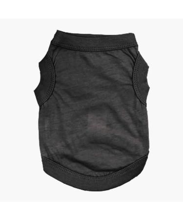 Amfirst dog vest print dress soft cotton tea shirt breathable breathable sweet pet t-shirt summer sleeveless breathable tea go outdoors xs black
