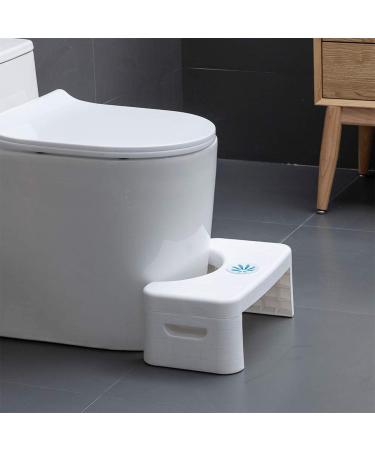 Folding Toilet Stool with Fragrance Position | Splicable Squatting Poop Stool - White | Bathroom Foot Stool - Buy Online on GoSupps.com