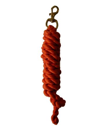 Rhinegold plain lead rope tangerine one size