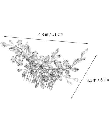 ifundom crystal inlaid hair comb rhinestone flower combs hair combs hair accessories for women wedding pearl hair clips Bridal Crystal Hair Comb bride Wedding dress wedding flowers Alloy - Buy Online on GoSupps.com