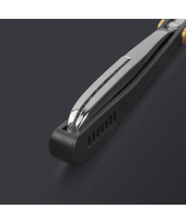 Professional Stainless Steel Straight Razor for Men | Black Barber Shaver for Home Salon Grooming - Buy Online on GoSupps.com