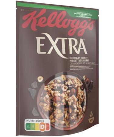 C r ales Gourmandes Kellogg's Extra Chocolat Noir et Noisettes - 500g | Source d' nergie & plaisir matinal | Id al pour petit-d jeuner et snacking - Le Lot De 3 - Buy Online on GoSupps.com