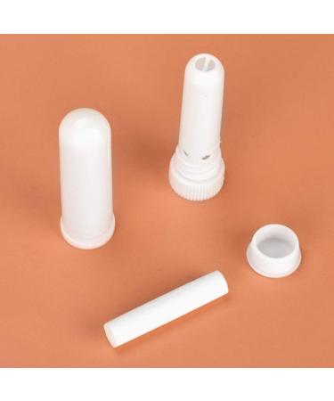 15 Pcs Refillable Essential Oil Nasal Inhaler Tubes - Plastic Aromatherapy Sticks (White) - Buy Online on GoSupps.com