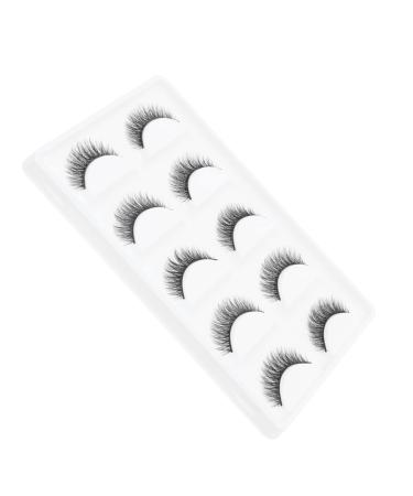 FOMIYES 10 Pairs Short False Eyelashes 3d Synthetic Eyelashes Fiber Makeup Eyelashes Dense Eyelashes Hair Eyelashes Lashes Stage Eyelash 6d Extend Artificial Fiber Cross