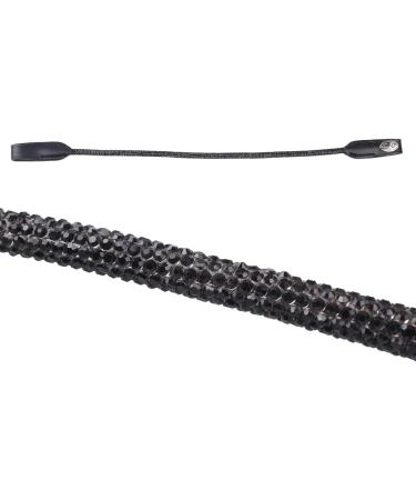 Netproshop Leather Forehead Straps Alyssum with Rhinestone for Shetty Pony and Cob - Black/Black COB Premium Quality Bridle Accessories - Buy Online on GoSupps.com