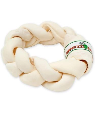 Farm Food Rawhide Dental Braided Donut - Small ( 13 cm) | Premium Dog Chew for Healthy Teeth & Gums | International Shipping Available - Buy Online on GoSupps.com