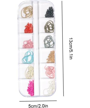 Nail Art Metal Rivet Chains Mixed Design DIY Nail Decoration 12 Grids for Women Style2 - Buy Online on GoSupps.com