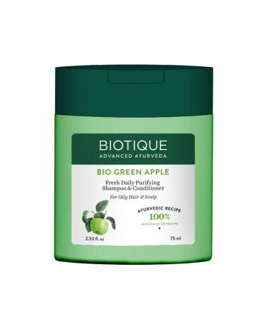 Biotique Bio Green Apple Fresh Daily Purifying Shampoo & Conditioner for Oily Scalp & Hair 75 ml