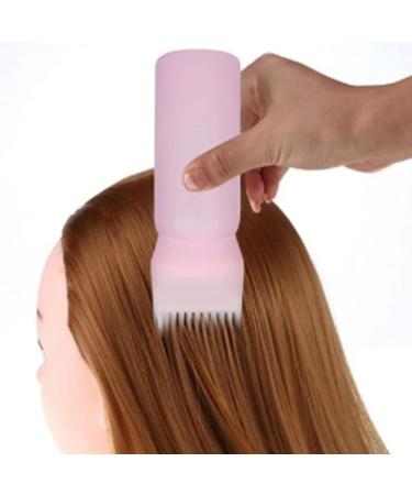 Root Comb Applicator Bottle 6 Ounce Hair Coloring Dye Salon Care With Graduated Scale Plastic Shampoo Hair Color Oil Comb Applicator Tool for Salon Beauty