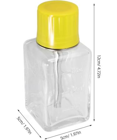 Ipetboom Press-type Glass Bottle 180ml Portable Nail Enhancement Bottle Nail Polish Remover Pump Push Down Liquid Dispenser Glass Storage Container for Makeup Cleansers - Buy Online on GoSupps.com