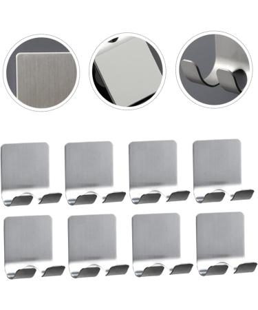Stobaza 20 Pack Stainless Steel Strong Sticky Hooks - Self-Adhesive No Punching Wall Hooks for Showers & Clothes - High-Performance 5.7x4.5cm Aluminum Alloy - Buy Online on GoSupps.com