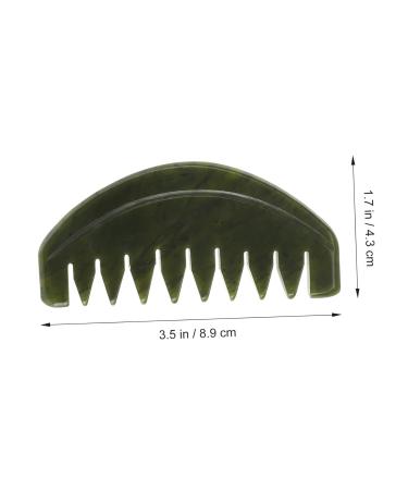 FRCOLOR 3-Piece Portable Jade Comb Set | Natural Jade Massage Tool for Facial & Head Care | Gua Sha Wide Tooth Scraper - Buy Online on GoSupps.com
