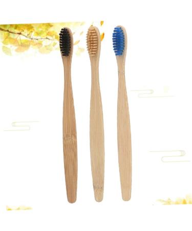 Shop FRCOLOR 3pcs Charcoal Wooden Travel Toothbrush Set - Eco-Friendly & Disposable | International Shipping Available - Buy Online on GoSupps.com