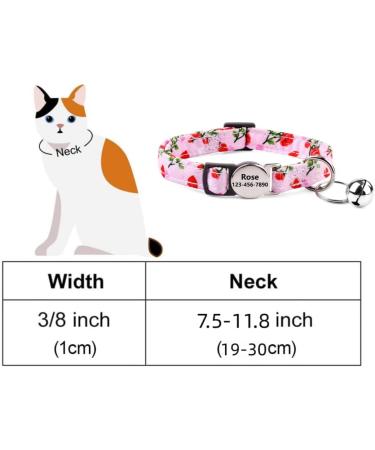 Personalized Moonpet Cat Necklace - Custom Name & Phone Number Safety Closure & Bell - Pink Flower Design - Buy Online on GoSupps.com