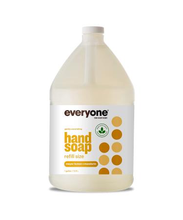 Everyone Hand Soap: Meyer Lemon Mandarin, Clear, 128.5 Fl Oz (Pack of 1) Meyer Lemon and Mandarin 128 Ounce, 1 Count