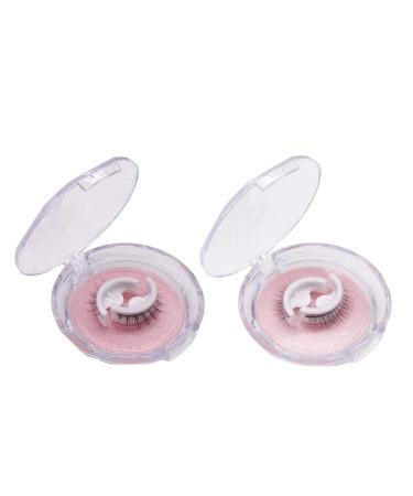 reusable eyelashes Self Adhesive Eyelashes Reusable Waterproof Fake Eyelashes Natural Realistic Fluffy Lashes 2Pair