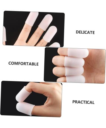 FRCOLOR 5 Pairs Finger Protector Pads - Durable Finger Covers & Toe Sleeves for Guitar - Gel Cushion & Corn Protection - Elastic White - Buy Online on GoSupps.com