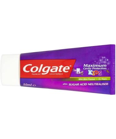 Colgate Maximum Cavity Protection + Sugar Acid Neutraliser Mild Mint Junior 6+ Toothpaste 2 x 50ml - Buy Online on GoSupps.com