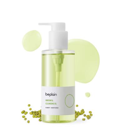 beplain Greenful Vegan Cleansing Oil 6.76 oz | Natural deep cleansing oil for Sensitive & Dry skin | Stubborn Makeup Remover | Gentle pore cleanser | Korean Cleansing Oil | k-beauty