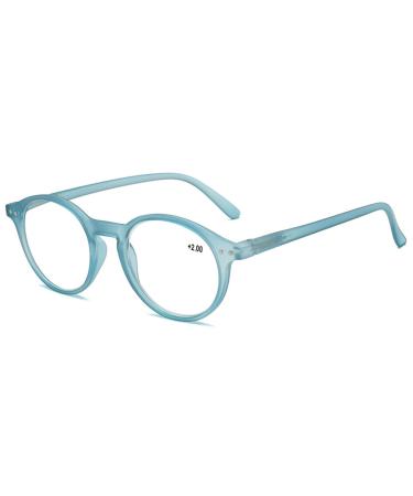 Lanomi reading glasses Blue light filter women men around Oval Mattes Reading Aid Computer Sympheal Aid Federscharnier Glasses With Lawn Matts Blue 3.0 X