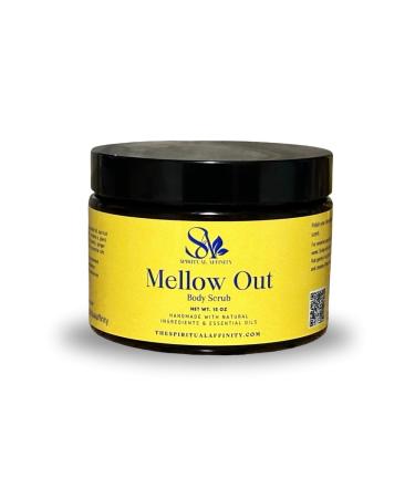 Spiritual Affinity Mellow Out Sugar Body Scrub - 15oz Turmeric & Ginger Scrub with Vitamin E Grapeseed Oil & Mango Butter Natural Exfoliator for Smooth Hydrated Skin Perfect for Women Skincare