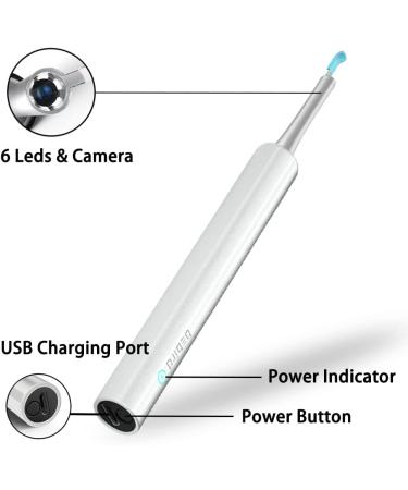 Premium Ear Wax Removal Endoscope with 1080P FHD Camera & LED Lights - Wireless Otoscope for iPhone iPad & Android - Buy Online on GoSupps.com