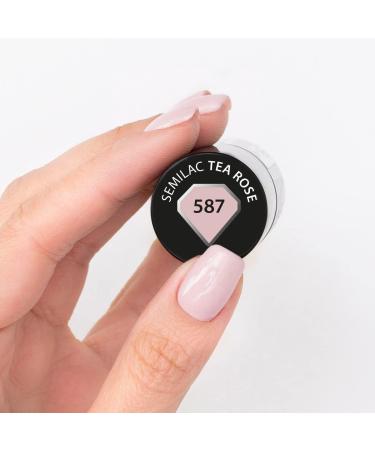 SEMILAC 587 Tea Rose Nail UV Gel Polish | Long Lasting and Easy to Apply | Soak off UV/Led | Perfect for Home and Professional Manicure and Pedicure 7 ml - Buy Online on GoSupps.com