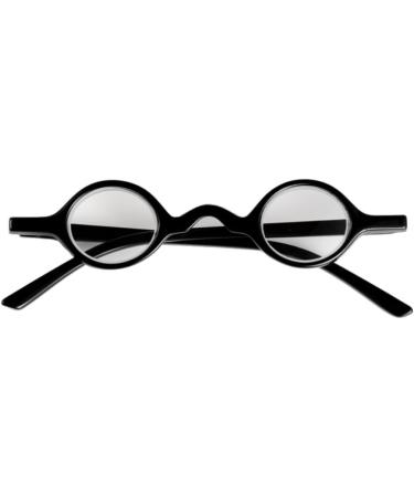 Huicai Retro Vintage Mini Round Frame Reading Glasses for Men & Women - Spring Hinge in Black (2.0x Magnification) | International Shipping - Buy Online on GoSupps.com
