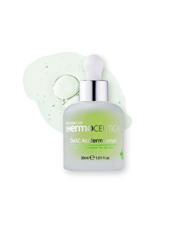 tHermoCEUTICAL DeAC Aciderm Serum - Targeted Adult Acne Solution Sebum Reduction Oil-Water Balance Glowing Skin Promoter Optimal Hydration Care Lightweight & Refreshing Formula 1.01 fl.oz