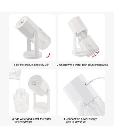 240ML Essential Oil Diffuser - USB Rechargeable Aroma Humidifier with 7 Color Lights & 35 Swing - Perfect for Home & Office - Buy Online on GoSupps.com