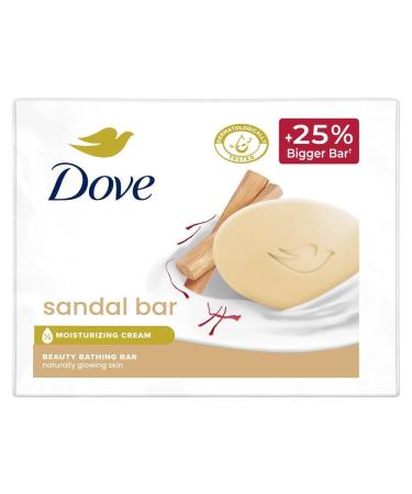 Sandalwood Beauty Bar for Naturally Glowing Skin with 100% Natural Origin Sandalwood and Real Saffron Extracts 125g (Pack of 3) cream
