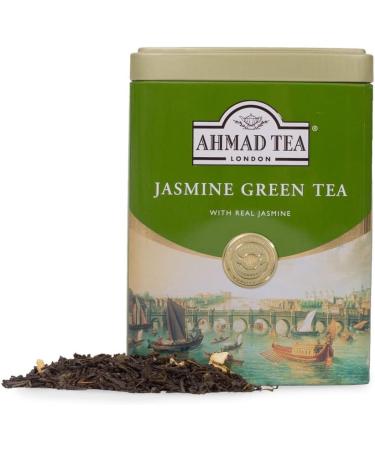 Ahmad Tea Jasmine Green Tea Caddy Green Tea - 100g Loose Leaf - Buy Online on GoSupps.com