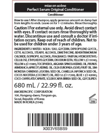 Mise En Scene Perfect Serum Conditioner for Damaged Hair - Nourishing Argan & Jojoba Oils for Smooth Glossy Hair - 22.99 Fl. Oz - International Shipping Available - Buy Online on GoSupps.com