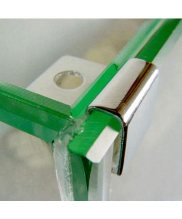 POPETPOP 4Pcs Stainless Steel Aquarium Glass Cover Support - Non-Slip Holders for 10mm Universal Fish Tank Lid Clips | Aquarium Accessories - Buy Online on GoSupps.com