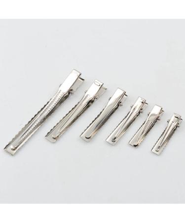 MonkeyJack 50 Pieces Flat Metal Single Prong Alligator Hair Clips Duckbills Barrette Bows DIY - 40mm - Buy Online on GoSupps.com