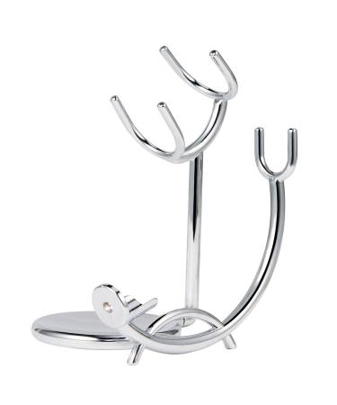 Shaving Razor and Brush Stand, Stainless Steel Shaving Razor Holder, Compatible with Long and Short Handle Safety Razor, Straight Razor and Barber Razor Silver - Buy Online on GoSupps.com