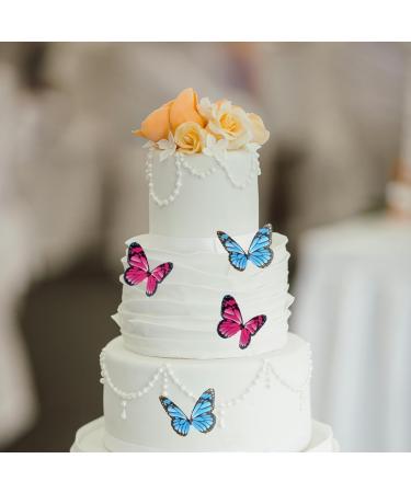 ONLFPZP butterfly decorations cake decorations 100 pieces beautiful and delicate suitable for butterfly theme party wedding anniversary party etc. - Buy Online on GoSupps.com