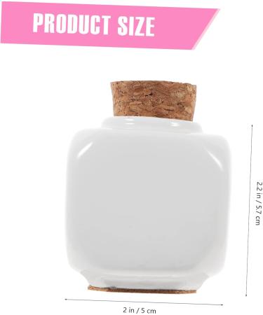 Beatifufu Nail Cup Cosmetic Bottle with Lid Mini Jars with Lids Manicue Cups Polymer Clay Charms for Nails Clear Bottle with Lid Nail Art Manicure Dishes Bottle for Manicure Bamboo White 5.7*3.5cm White - Buy Online on GoSupps.com