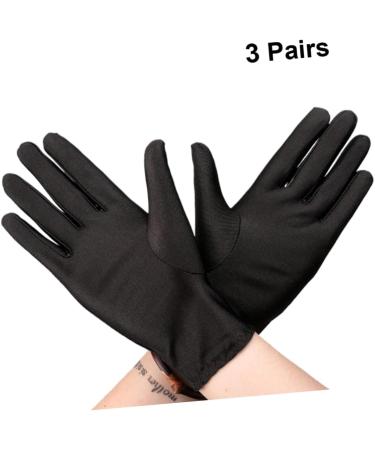 Healeved 6 Pairs Elastic Etiquette Gloves Sunscreen Gloves Warm Work Gloves Spa Lotion Glove Moisturizing Glove Protective Labor Gloves Black Cotton Gloves Dry White Gloves Travel Jewelry - Buy Online on GoSupps.com