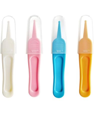 4PCS Plastic Nose Cleaning Tweezers with Safety Round Head Clip - Reusable Kids Navel Care Tool (4 colors) - Buy Online on GoSupps.com