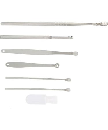 Spring Earwax Cleaner Tool 7 In1 Stainless Steel Ear Pick Set Exquisite Remove Earwax for Ear Cleaning - Buy Online on GoSupps.com