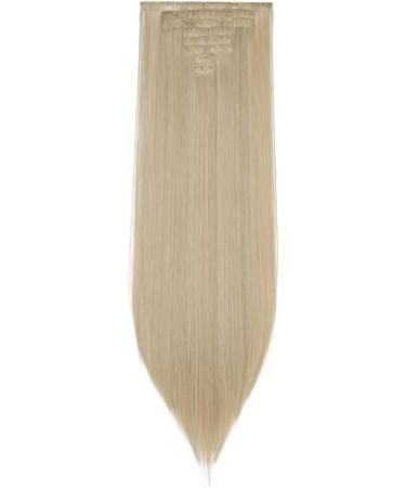 26 Ombre Colorful Synthetic Clip in Hair Extensions - Ash Blonde/Bleach Blonde - 8Pcs 18Clips - 26 inch - Buy Online on GoSupps.com