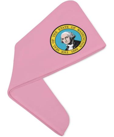 Washington State Seal Microfiber Hair Towel Wrap - Super Absorbent Hair Turban for Women (10" x 26") - Perfect for Fast Drying & Comfort - Buy Online on GoSupps.com