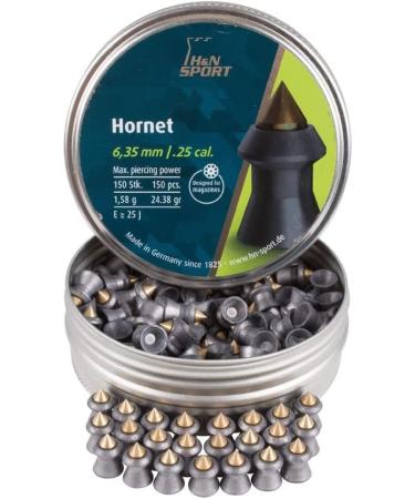 H&N Hornet Pellets .25 Cal 24.38 Grains Pointed 150ct - Blister Pack by Haendler & Natermann - Buy Online on GoSupps.com
