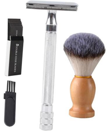 Frcolor Manual Razor Trimmer Set for Men | Beard Hair and Shaving Brush - Old-Fashioned Grooming Essentials for Perfect Facial Hair - Buy Online on GoSupps.com