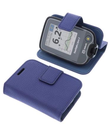 foto-kontor Case compatible with Abbott Freestyle Libre 3 Case Book Style blue Protective Case Book Blue