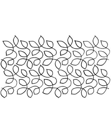 Full Line Stencil - Large Meandering Leaves- Edge to Edge Stencil  Continuous Line Template for Free Motion